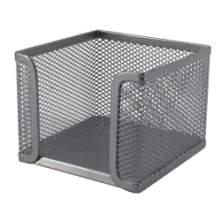 SDS Mesh Memo Cube Holder - Silver SDS Mesh Memo Cube Holder - Silver