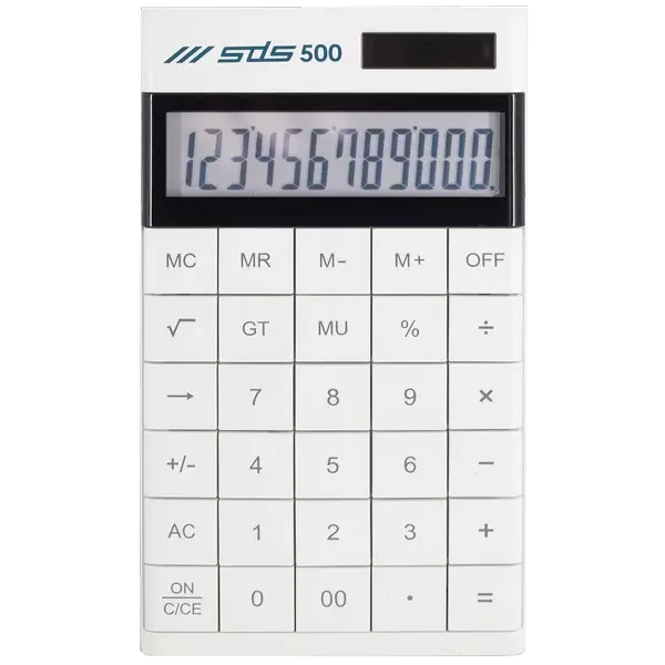 SDS 500 Desktop Calculator 12-Digit  - White