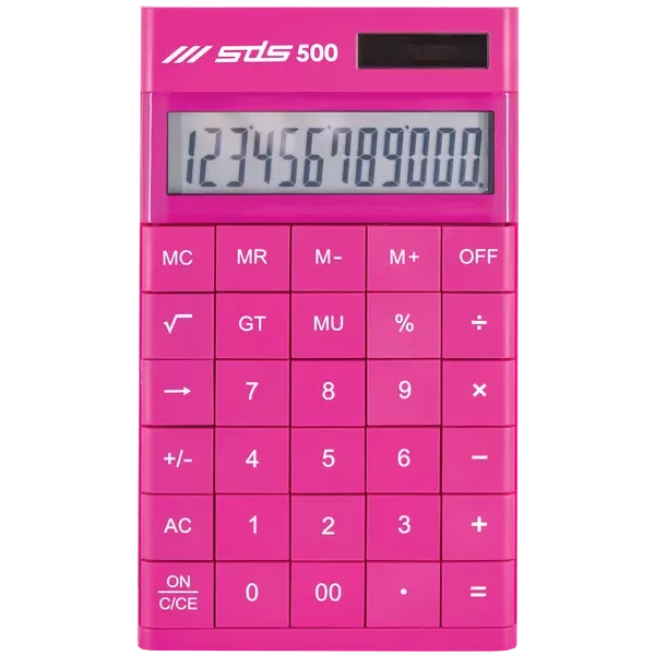 SDS 500 Desktop Calculator 12-Digit - Pink SDS 500 Desktop Calculator 12-Digit - Pink