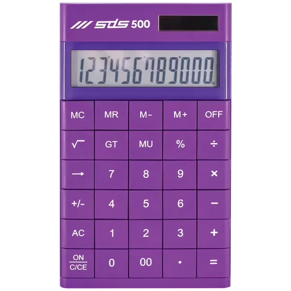 SDS 500 Desktop Calculator 12-Digit  - Purple