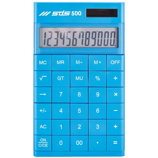 SDS 500 Desktop Calculator 12-Digit - Blue SDS 500 Desktop Calculator 12-Digit - Blue