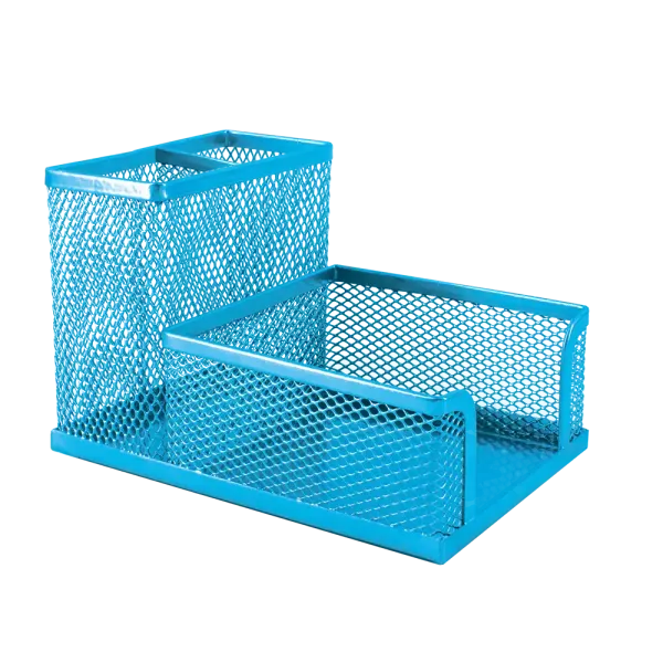 SDS Metal Mesh Cube and Pen Holder Mesh Sky Blue SDS Metal Mesh Cube and Pen Holder Mesh Sky Blue