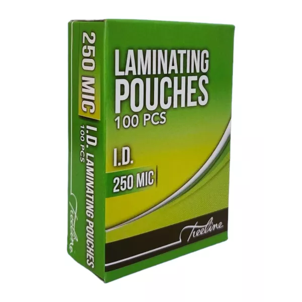 TREELINE I.D. Laminating Pouches 95 x 65mm 250 Micron Box of 100