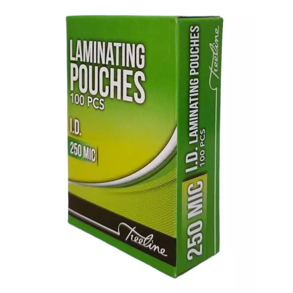 TREELINE I.D. Laminating Pouches 95 x 65mm 250 Micron Box of 100