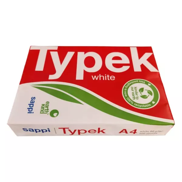 TYPEK A4 white copier paper 80gsm single ream packaging