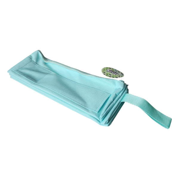 Kenzel 3 Tier Pencil Case Pastel Blue front view Front view of Kenzel 3 Tier Pencil Case 33 x 11 cm in pastel blue