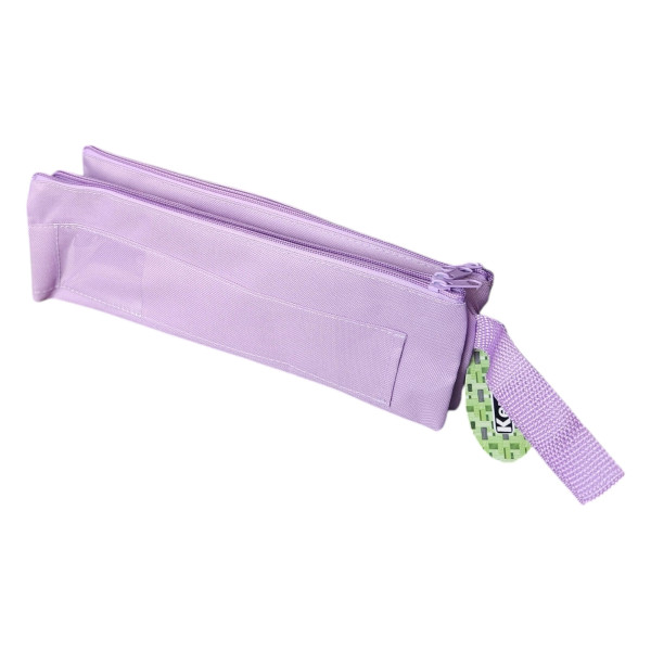 Kenzel 3 Tier Pencil Case Pastel Purple front view Front view of Kenzel 3 Tier Pencil Case 33 x 11 cm in pastel purple