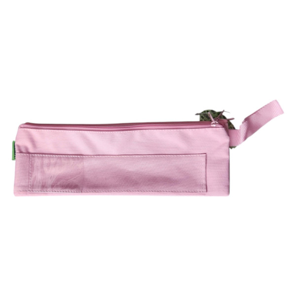 Kenzel 3 Tier Pencil Case Pastel Pink front view Front view of Kenzel 3 Tier Pencil Case 33 x 11 cm in pastel pink
