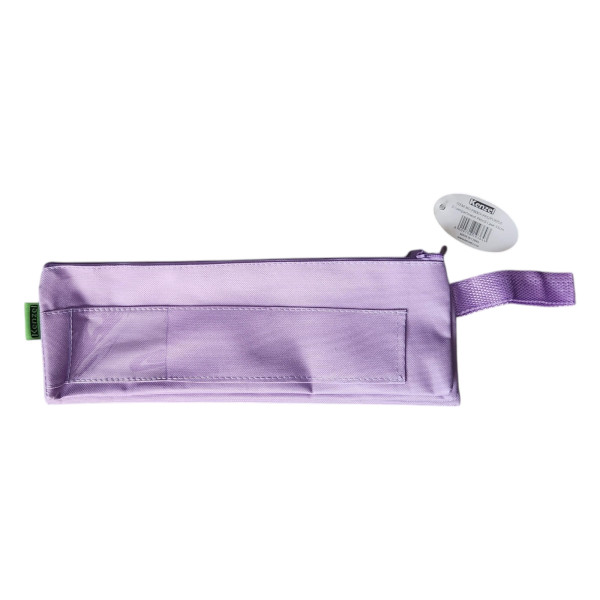 Kenzel 3 Tier Pencil Case Pastel Purple front view Front view of Kenzel 3 Tier Pencil Case 33 x 11 cm in pastel purple