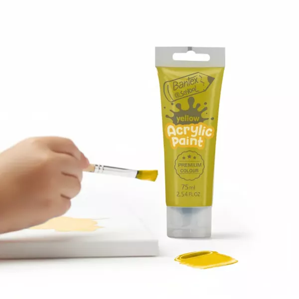 BANTEX Acrylic Paint 75ml Premium Colour - Yellow