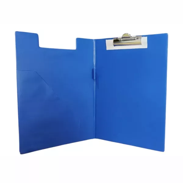 Bantex A4 PVC Folding Clipboard Blue - Product Image Product Image of Bantex A4 PVC Folding Clipboard Blue
