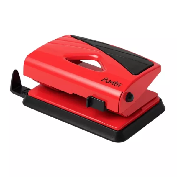 Bantex Medium Metal Punch Red – 16 Sheet Capacity Bantex 16 sheet medium metal punch in red for home and office use