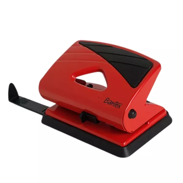 Bantex Medium Metal Punch Red – 16 Sheet Capacity Bantex 16 sheet medium metal punch in red for home and office use