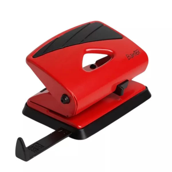 Bantex Medium Metal Punch Red – 16 Sheet Capacity Bantex 16 sheet medium metal punch in red for home and office use