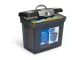 Black Bantex Portable Suspension File Case front angle with A4 suspension files