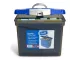 Bantex Portable Suspension File Case Cobalt Blue – Front View Cobalt Blue Bantex Portable Suspension File Case front angle with files