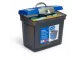 Bantex Portable Suspension File Case Cobalt Blue – Front View Cobalt Blue Bantex Portable Suspension File Case front angle with files