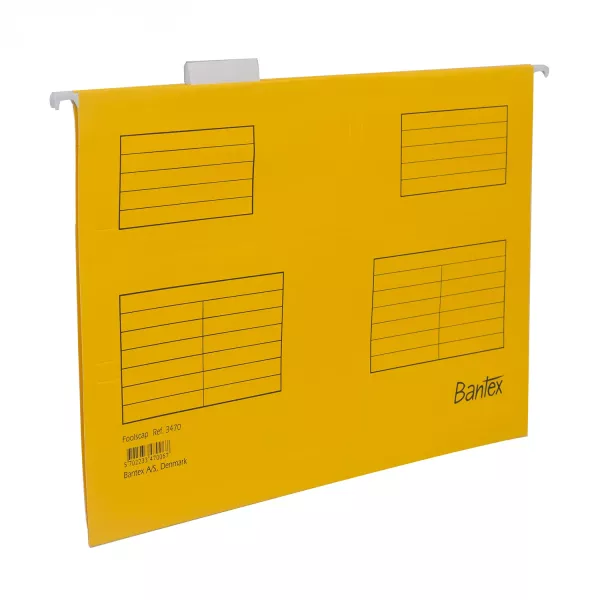 Bantex Suspension Files Foolscap Yellow - 25 Pack