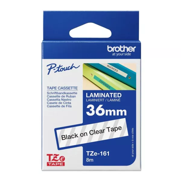 Brother TZe-161 Labelling Tape 36mm Black On Clear Tape Brother TZe-161 Labelling Tape 36mm Black On Clear Tape