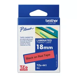 Brother TZe-441 Labelling Tape 18mm Black On Red Tape
