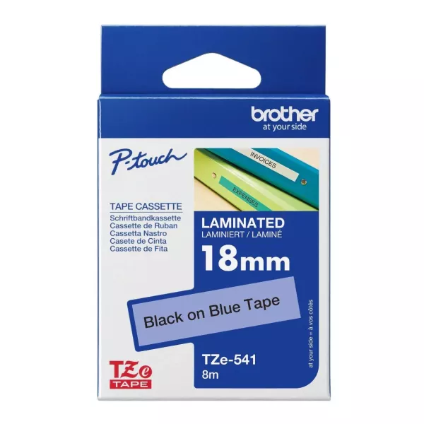 Brother TZe-541 Labelling Tape 18mm Black On Blue Tape Brother TZe-541 Labelling Tape 18mm Black On Blue Tape