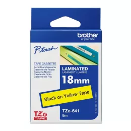 Brother TZe-641 Labelling Tape 18mm Black On Yellow Tape