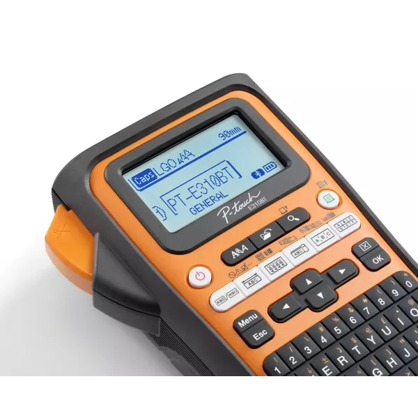 Brother PT-E310BTVP Label Printer bundle with carry case, tape, battery and USB cable