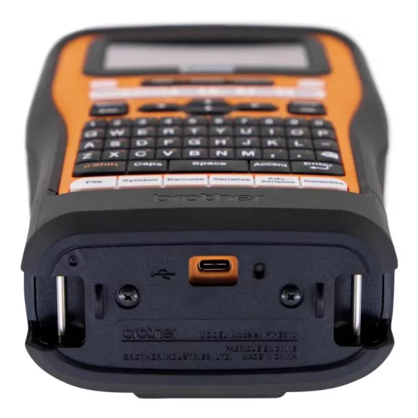 Brother PT-E560BTVP Label Printer bundle with carry case, battery, USB cable, and tapes