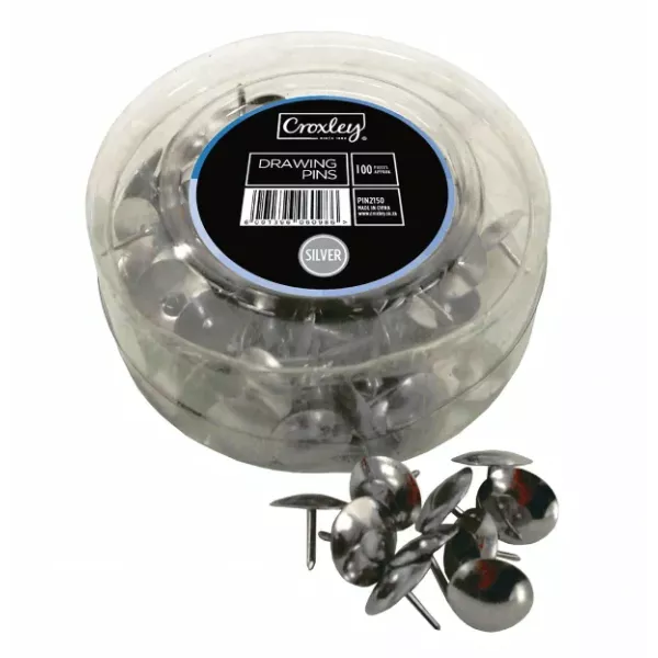 CROXLEY Drawing Pins - Silver