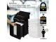 Fellowes AutoMax 100M automatic shredder showing the 23 litre pull-out waste bin
