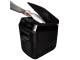 Fellowes AutoMax 150C shredder showing the top auto feed lid being opened