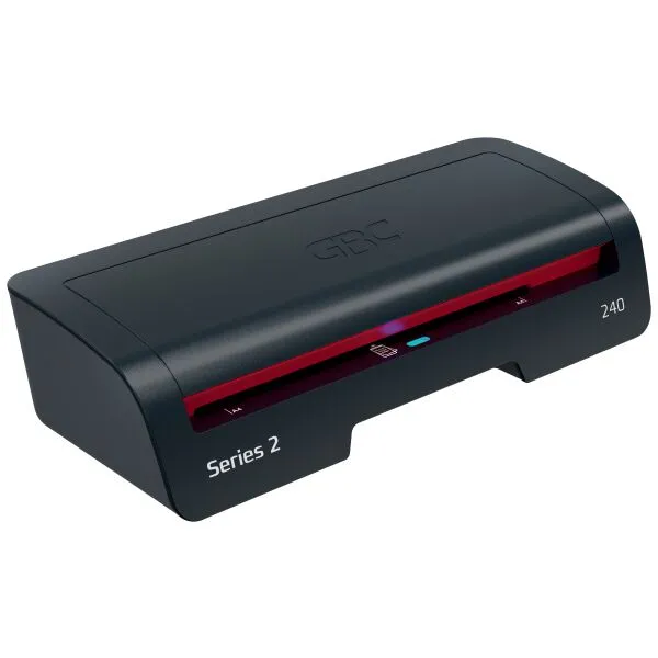 GBC 240 Home Office A4 Laminator – compact home laminator, black and red design, MCS Office National
