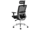 Aila Ergo High Back Ergonomic Office Chair – Black Mesh/Fabric, Chrome Base
