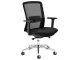 Aila Ergo Medium Back Ergonomic Office Chair – Black Mesh/Fabric, Chrome Base Aila Ergo Medium Back Ergonomic Office Chair – Black Mesh/Fabric, Chrome Base