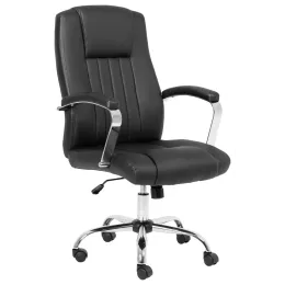 Chantie High Back Executive Office Chair – Black Bonded Leather
