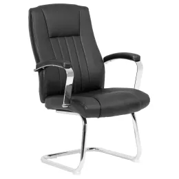 Chantie Visitor Office Chair – Black Bonded Leather