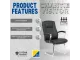 Chantie Visitor Office Chair – Black Bonded Leather