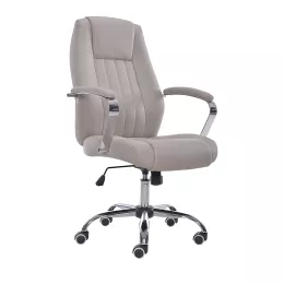 Chantie High Back Executive Office Chair – Dove Grey Bonded Leather