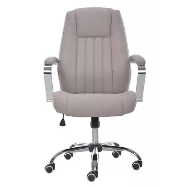 Chantie High Back Executive Office Chair – Dove Grey Bonded Leather Chantie High Back Executive Office Chair – Dove Grey Bonded Leather
