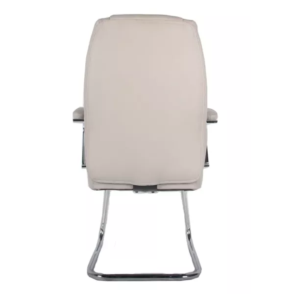 Chantie Visitor Office Chair – Dove Grey Bonded Leather Chantie Visitor Office Chair – Dove Grey Bonded Leather