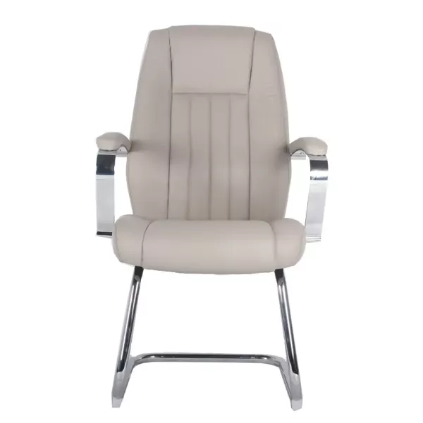 Chantie Visitor Office Chair – Dove Grey Bonded Leather Chantie Visitor Office Chair – Dove Grey Bonded Leather