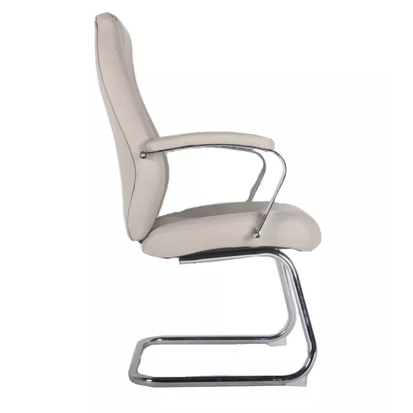 Chantie Visitor Office Chair – Dove Grey Bonded Leather Chantie Visitor Office Chair – Dove Grey Bonded Leather