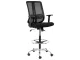 Lenny Draughtsman Ergonomic Chair – Chrome Base with Footring, Black Lenny Draughtsman Ergonomic Chair – Chrome Base with Footring, Black