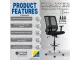 Lenny Draughtsman Ergonomic Chair – Chrome Base with Footring, Black Lenny Draughtsman Ergonomic Chair – Chrome Base with Footring, Black