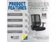 Lenny Visitor Office Chair Chrome Sled Base Black Lenny Visitor Office Chair in black with mesh backrest, armrests, padded seat and chrome sled base