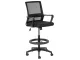 Cindy Draughtsman Ergonomic Chair – Black Mesh/Fabric with Footring