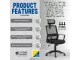 Cindy High Back Ergonomic Office Chair – Black Mesh/Fabric