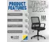 Cindy Medium Back Ergonomic Office Chair – Black Mesh/Fabric Cindy Medium Back Ergonomic Office Chair – Black Mesh/Fabric