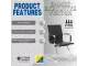 Eames Executive Visitor Chair – Chrome Sleighbase, Black Bonded Leather Eames Executive Visitor Chair – Chrome Sleighbase, Black Bonded Leather