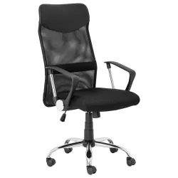 Ice High Back Ergonomic Office Chair – Chrome Base, Black Ice High Back Ergonomic Office Chair – Chrome Base, Black